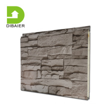 ES PANEL decorative wood grain PU foam metal siding exterior wall cladding sandwich metal siding panel